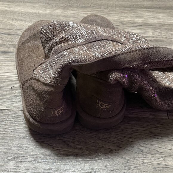 UGG Australia Women's Camaya Sequin Knit Winter Boots Size 8 - Picture 2 of 5